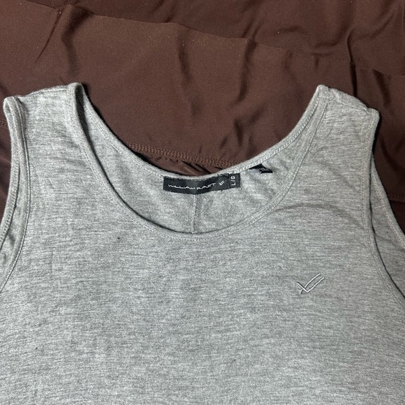 William Rast Gray Sleeveless Women's Cold Shoulder Shirt Dress - Picture 3 of 9